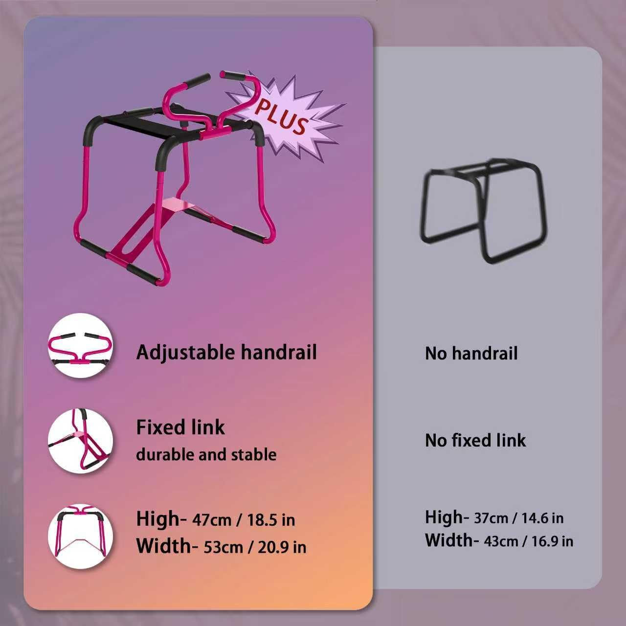 BlushVixen Pink Sex Chair | 350lb Position Stool