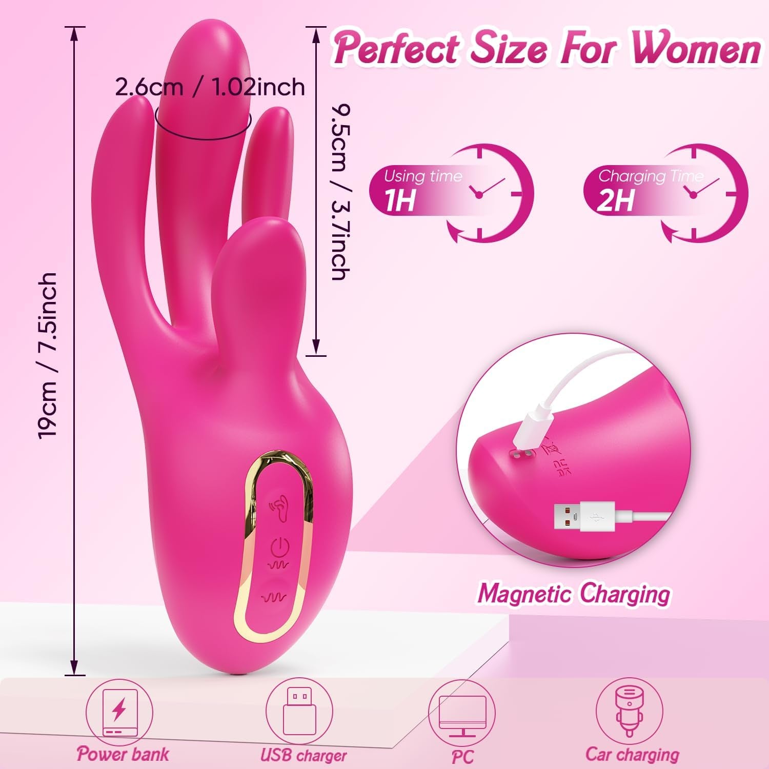 Vibrators Adult Sex Toys for Women - Finger Vibrator with 10 Flapping Patterns & 10 Vibration Modes to Stimulation G Spot and Clitoral, 3 in 1 Silicone Female Adult Toy Couples Sex Toys