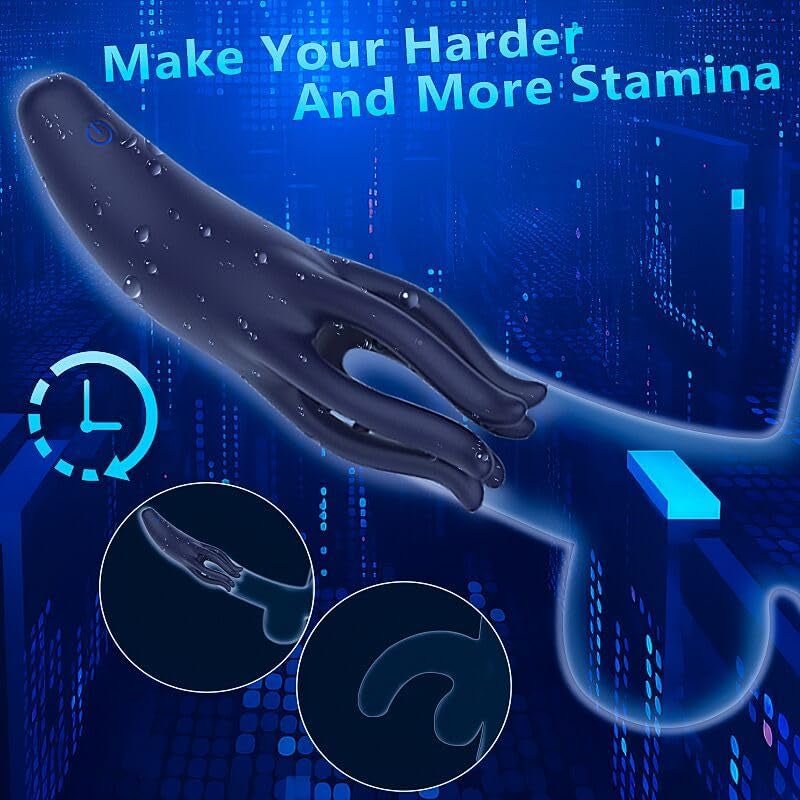 Male Sex Toys for Men,Male Masturbator Penis Vibrator with 10 Vibrating Modes Male Stroker,Penis Trainer with 6 Tentacles Particles Male Vibrator,360°Training Wrapped Adult Sex Toys for Men Women - SinfulX - 