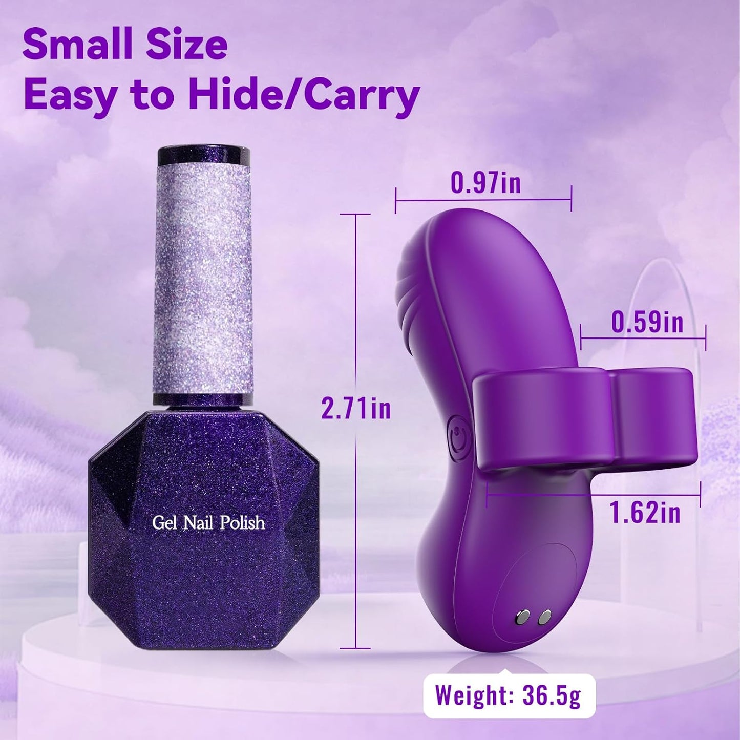 VioraX Finger Vibrator 10 Modes Waterproof Mini Purple - SinfulX - Personal Care > Sexual Wellness > Finger Vibrator