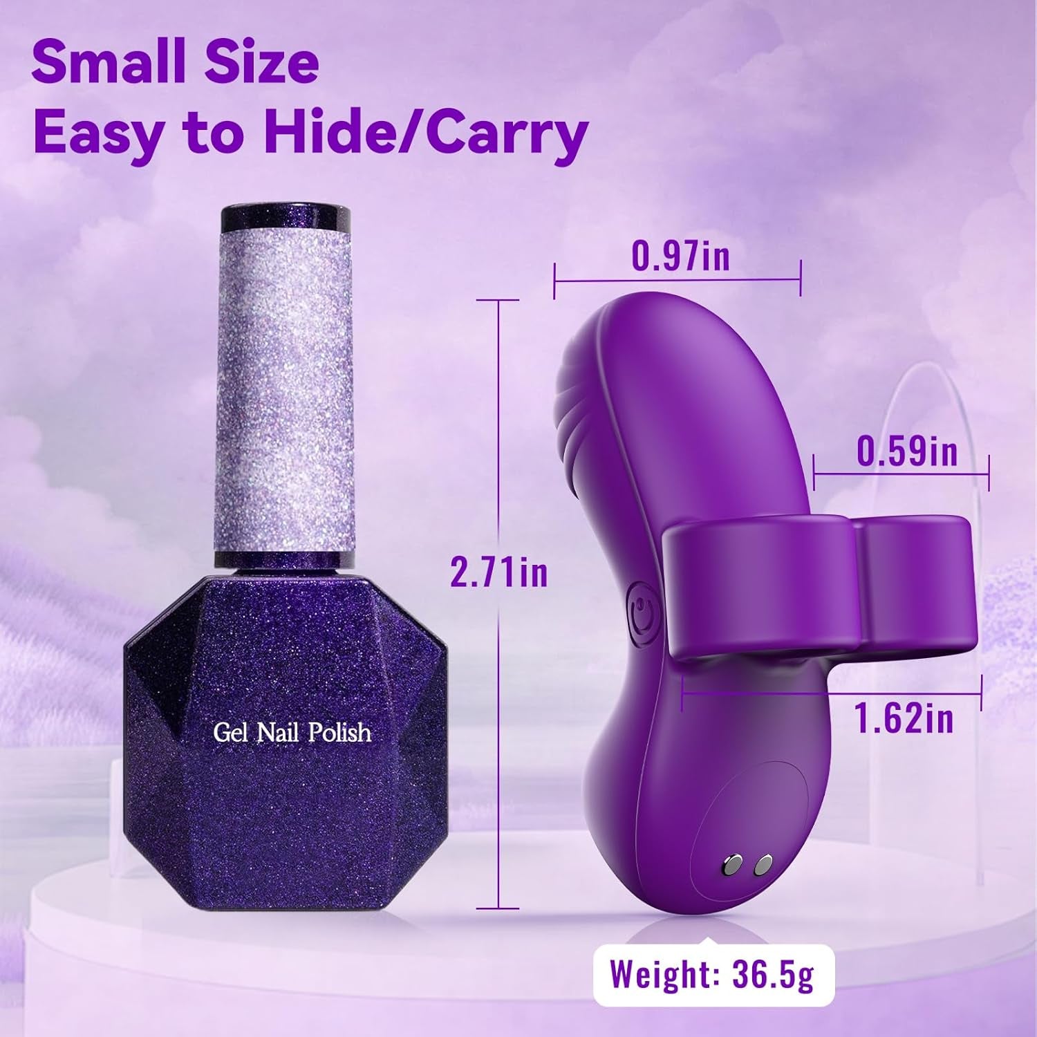 VioraX Finger Vibrator 10 Modes Waterproof Mini Purple - SinfulX - Personal Care > Sexual Wellness > Finger Vibrator