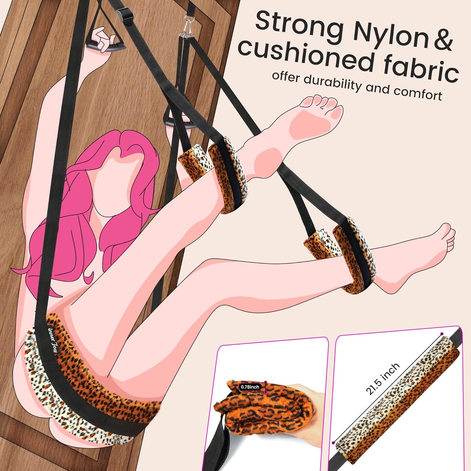 VelarynX Door Sex Swing Adjustable Cushion 330lb - SinfulX - Personal Care > Sexual Wellness > Sex Swing