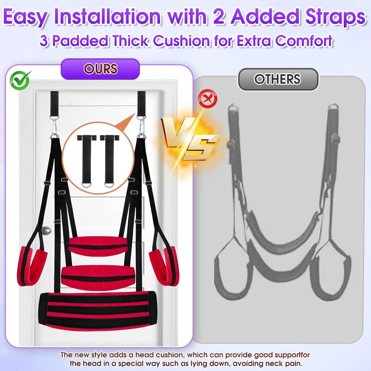 TitanHold Heavy - Duty Sex Swing 800lb Adjustable - SinfulX - Personal Care > Sexual Wellness > Sex Swing
