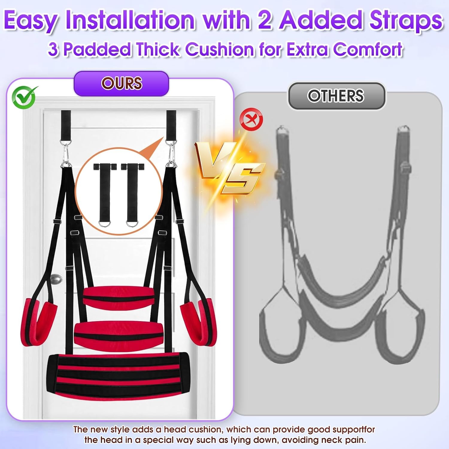 TitanHold Heavy - Duty Sex Swing 800lb Adjustable - SinfulX - Personal Care > Sexual Wellness > Sex Swing
