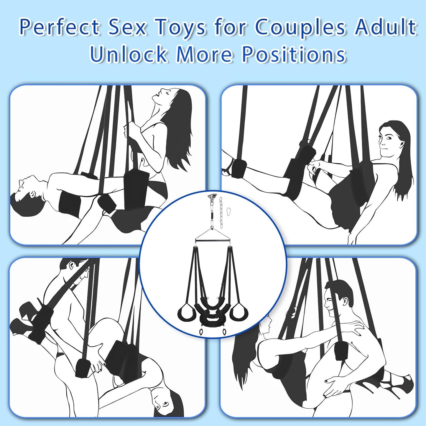 TitanOrbit 360° Ceiling Sex Swing 1000lb - SinfulX - 