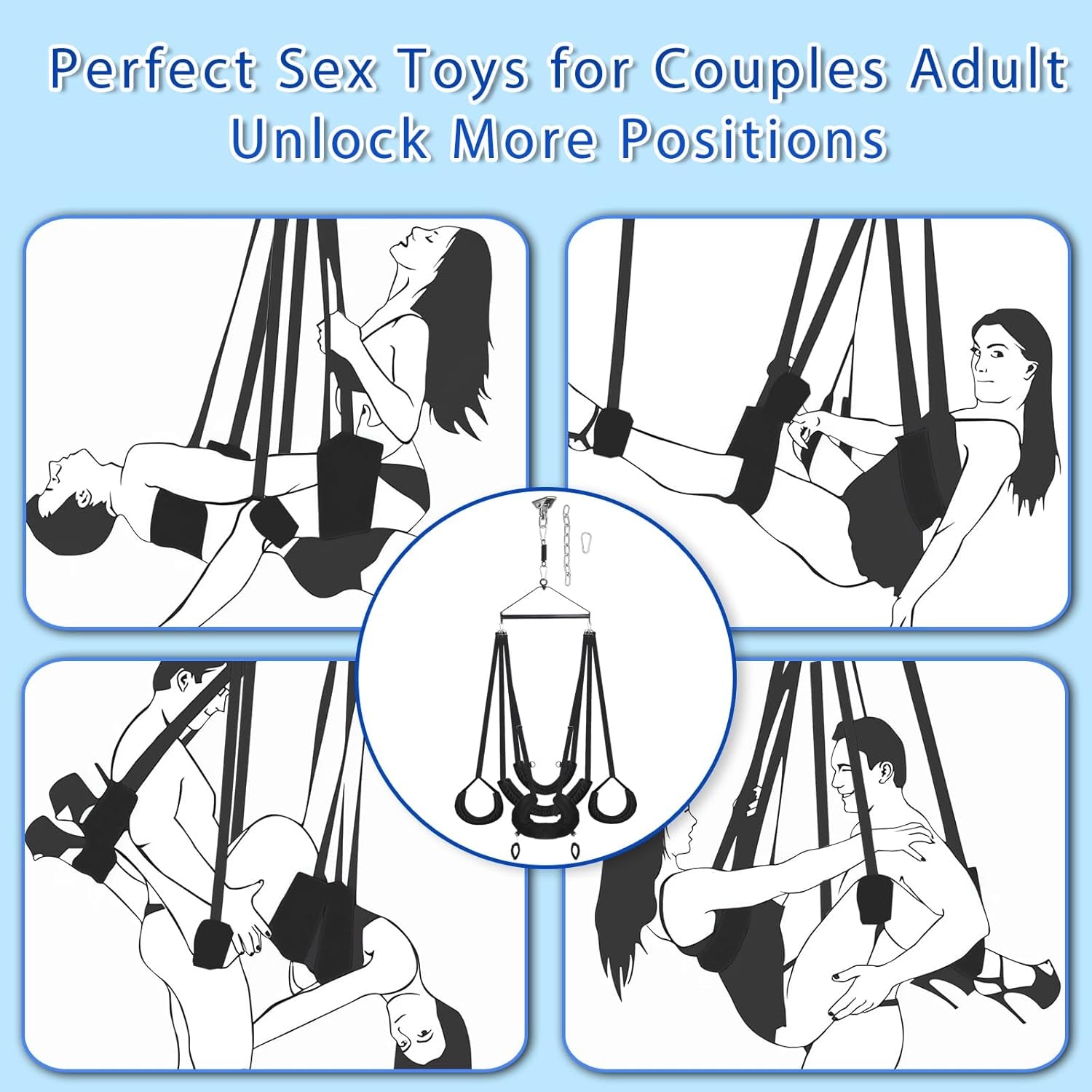 TitanOrbit 360° Ceiling Sex Swing 1000lb - SinfulX - 