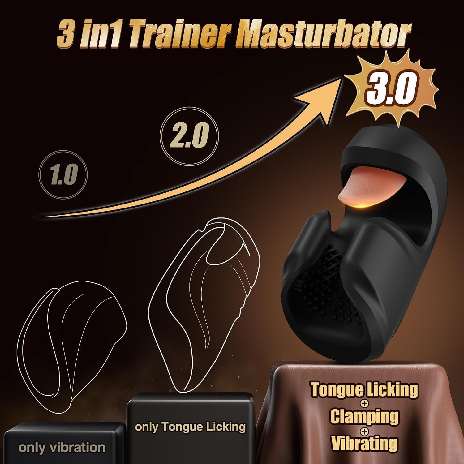 IgnisWing Male Training Masturbator | Clamping, Vibrating & Licking