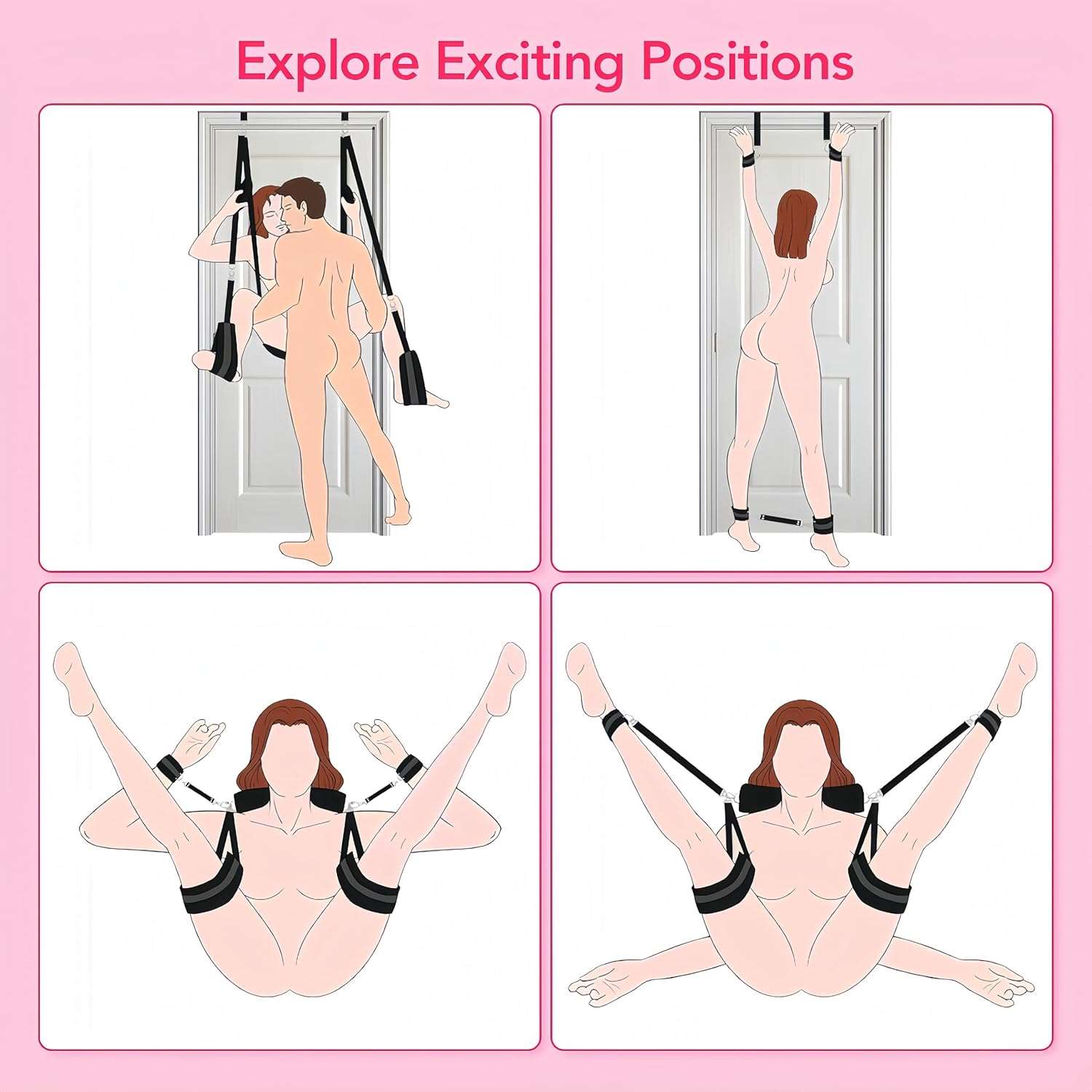 Deluxe BDSM Sex Swing with Cuffs Kit_SinfulX_premium_sex_toys