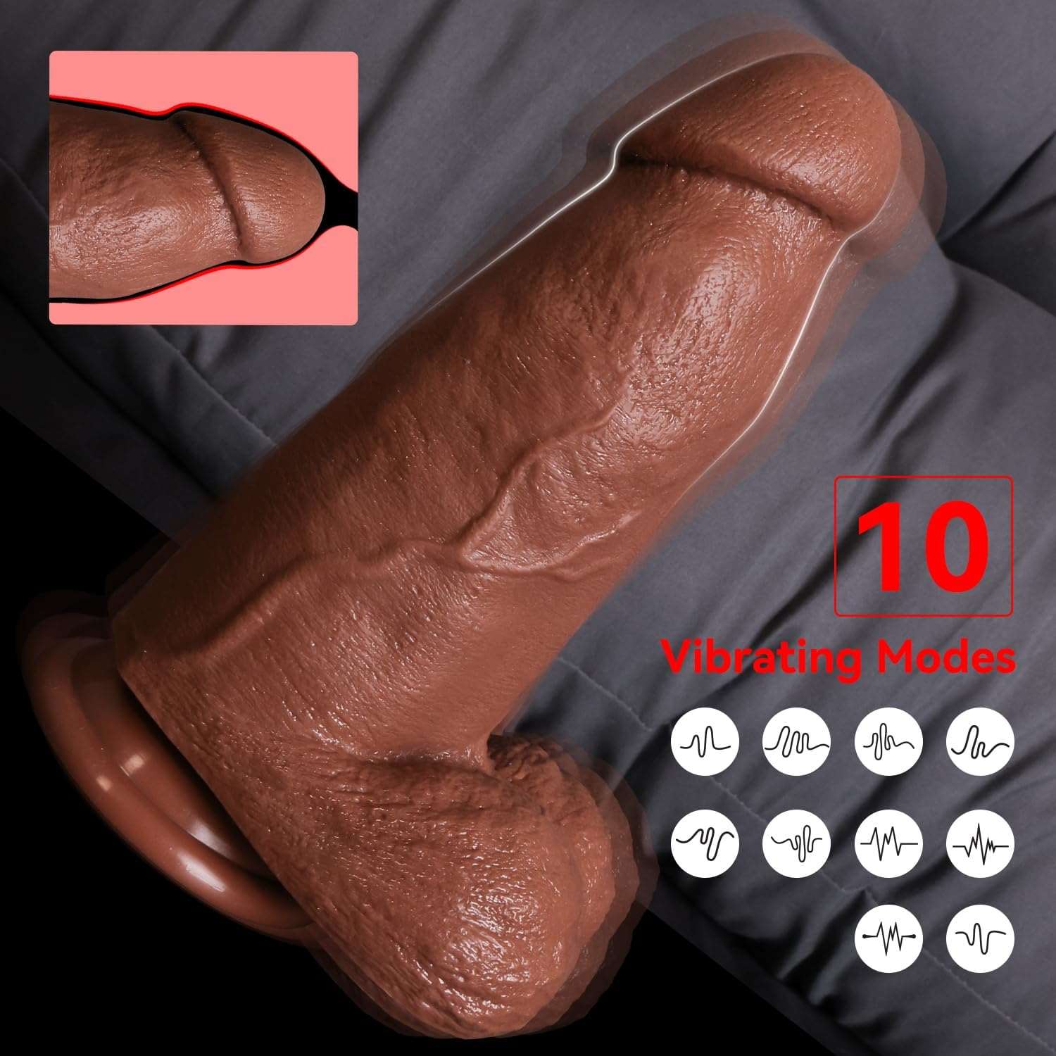 BoldNectar 8.67" Vibrating Monster Thick Dildo - SinfulX