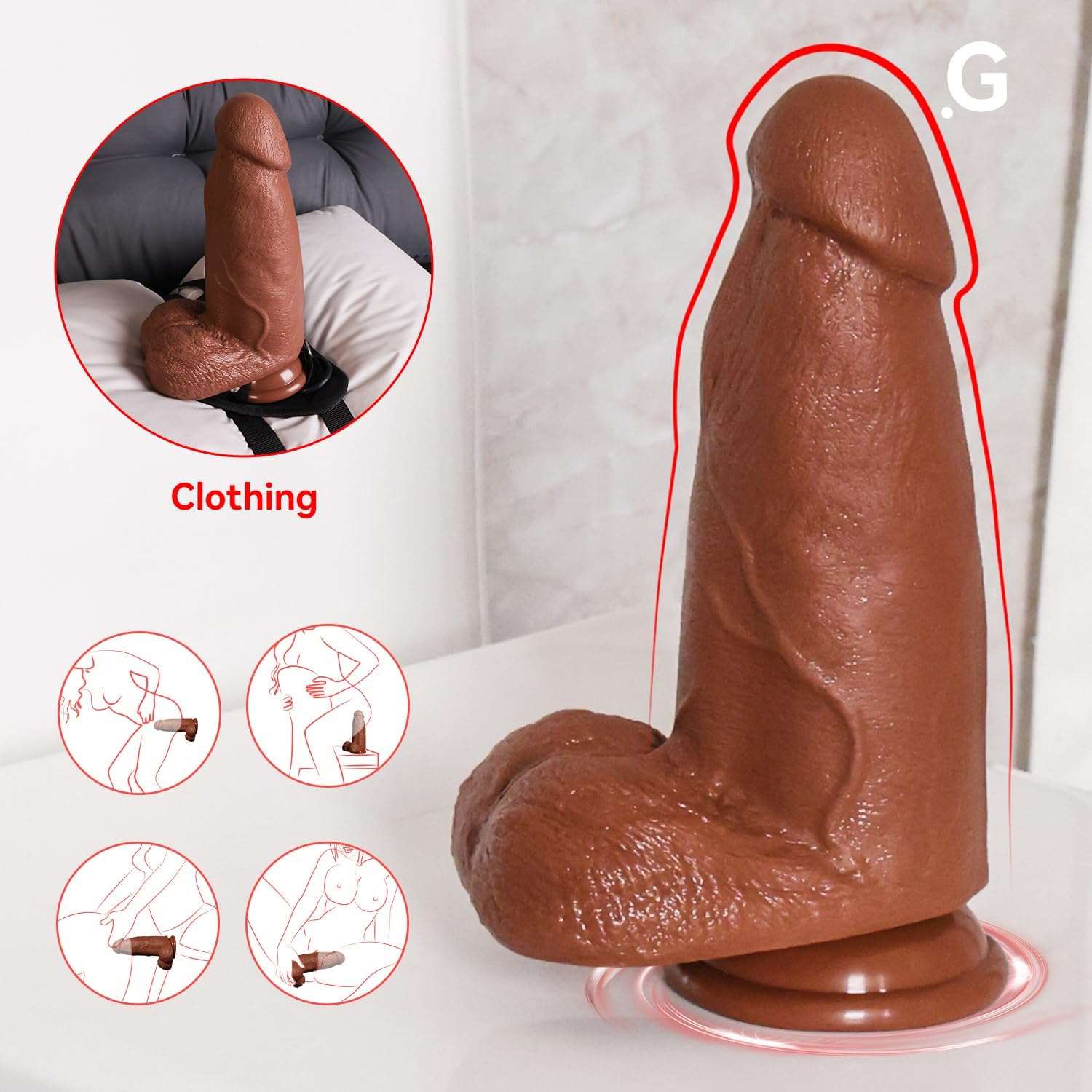 BoldNectar 8.67" Vibrating Monster Thick Dildo - SinfulX