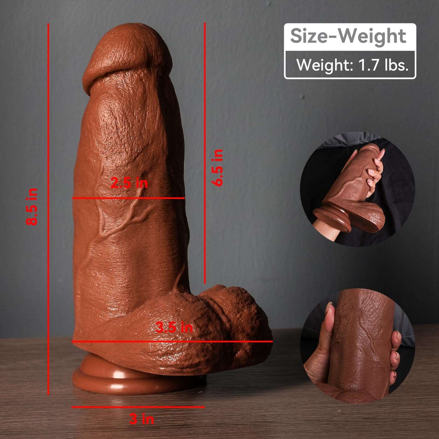 BoldNectar 8.67" Vibrating Monster Thick Dildo - SinfulX