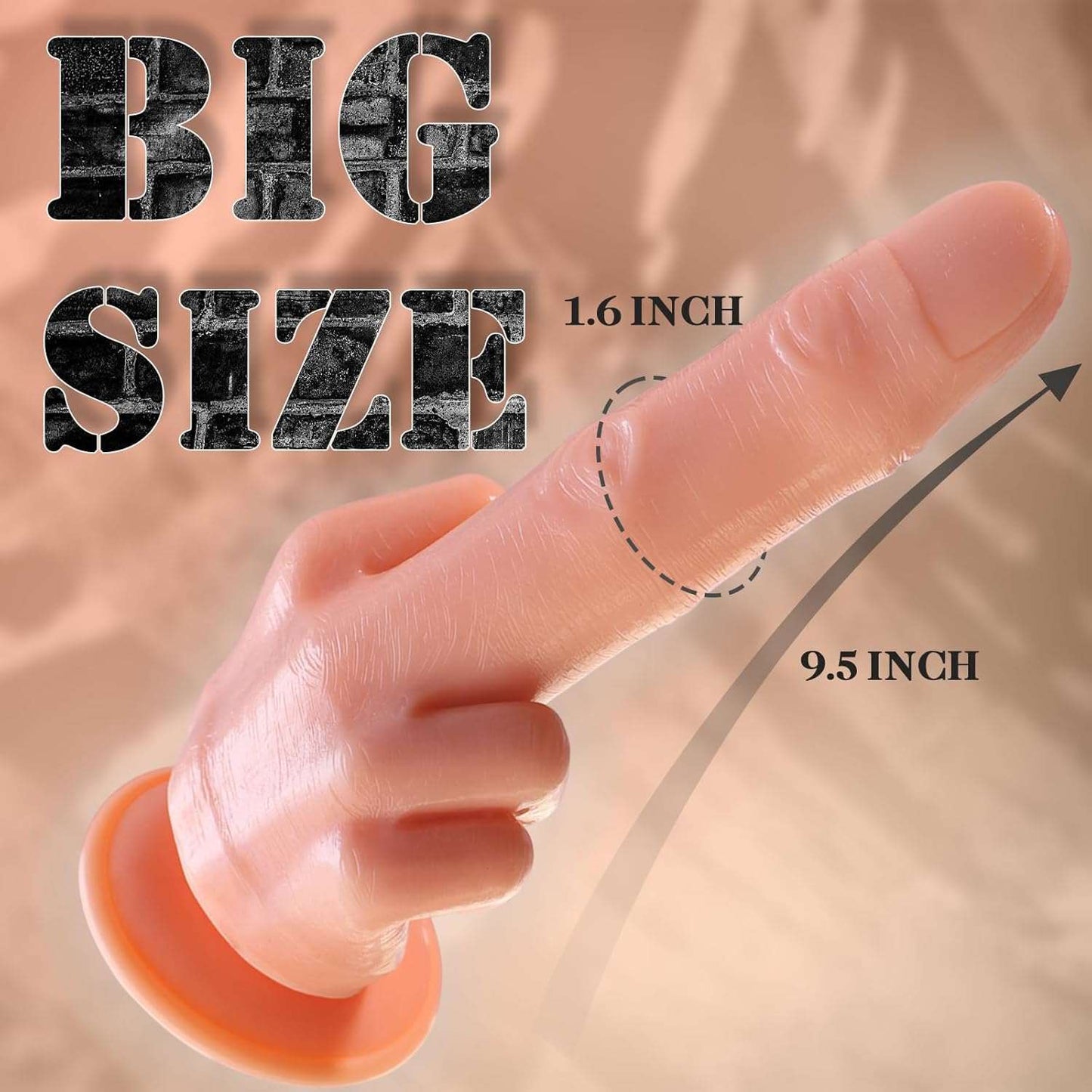 9.5" Bold Gesture Middle Finger Dildo_SinfulX_premium_sex_toys