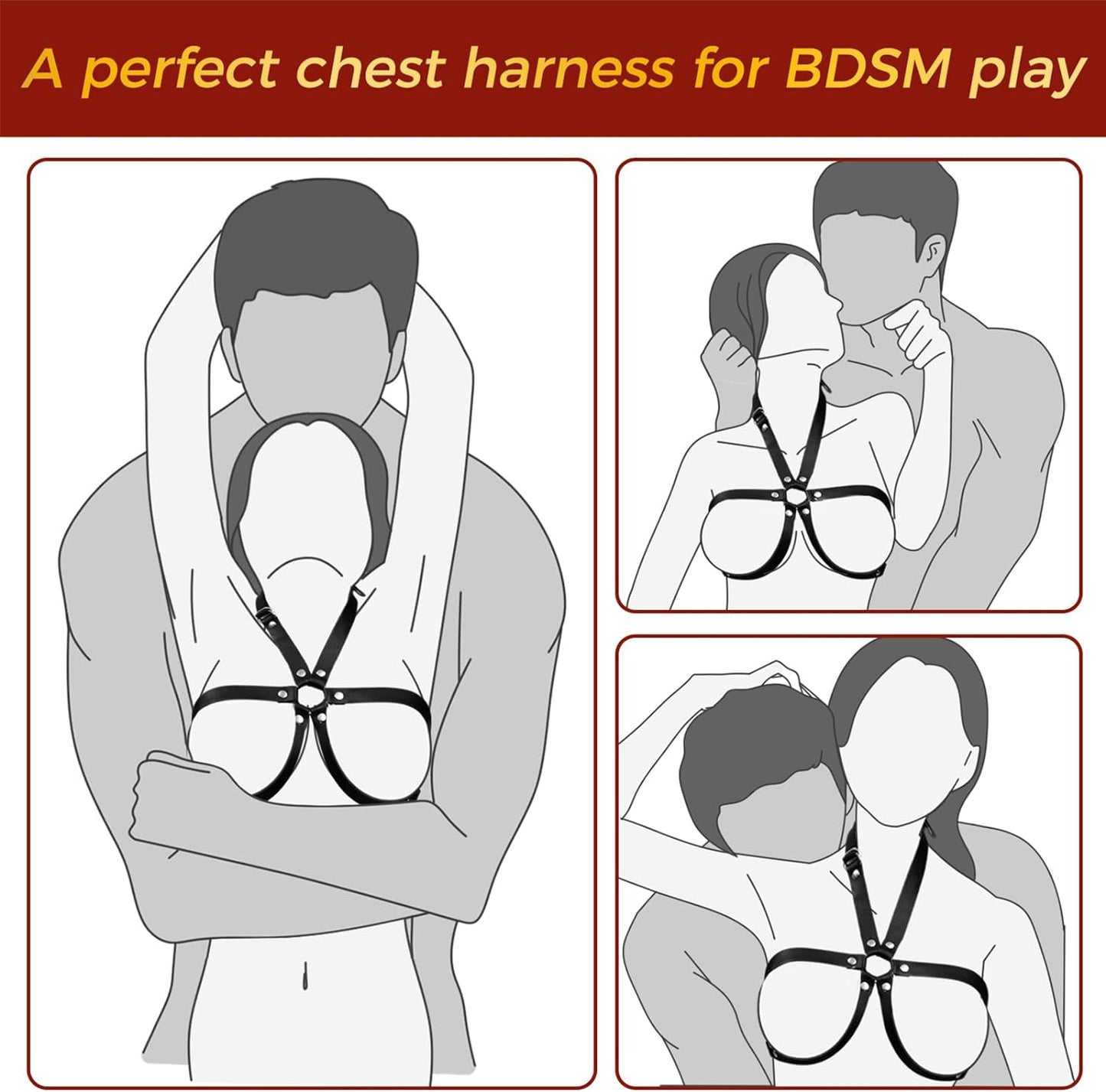 Chest Harness Restraint for BDSM - SinfulX