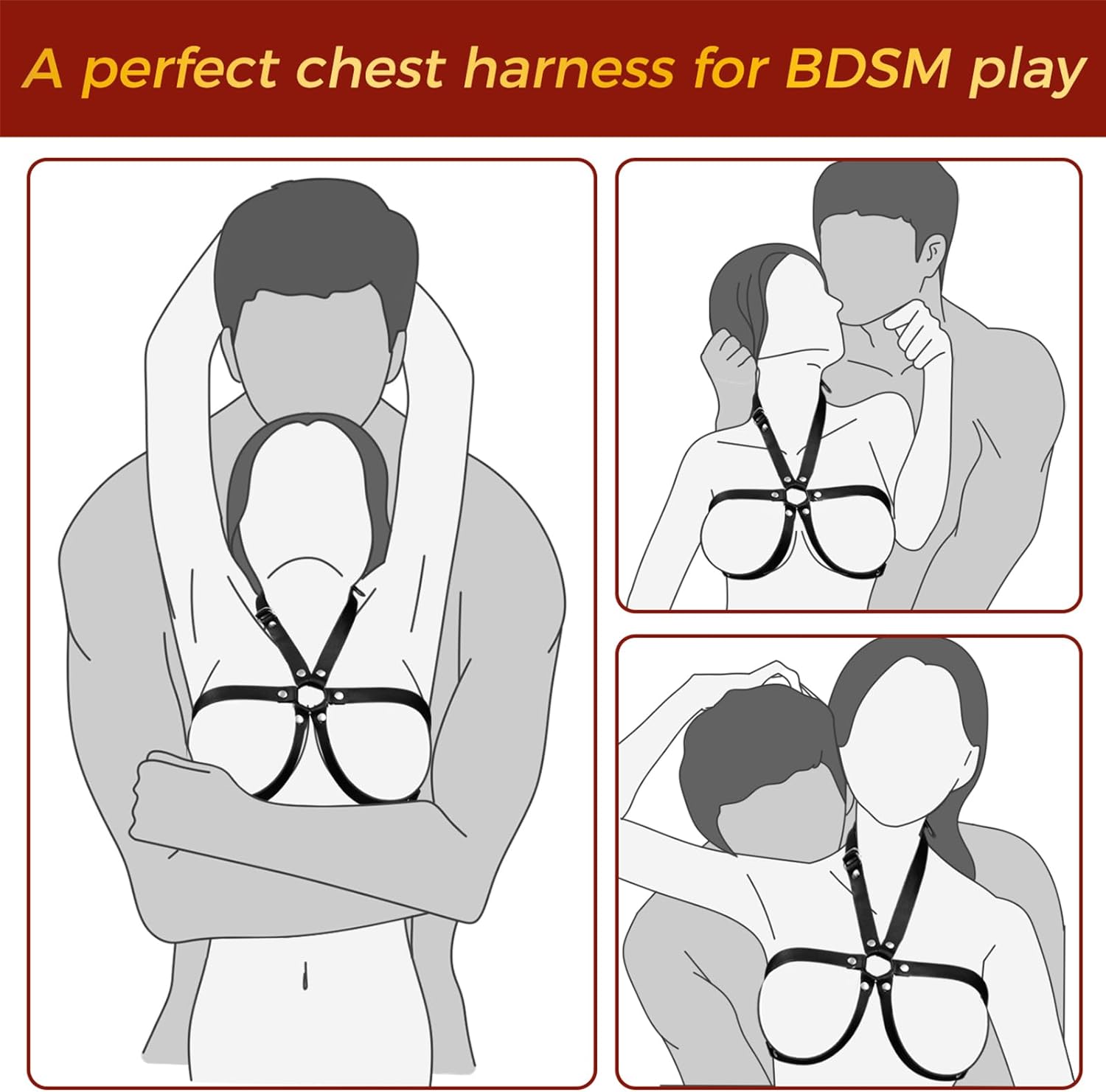 Chest Harness Restraint for BDSM - SinfulX