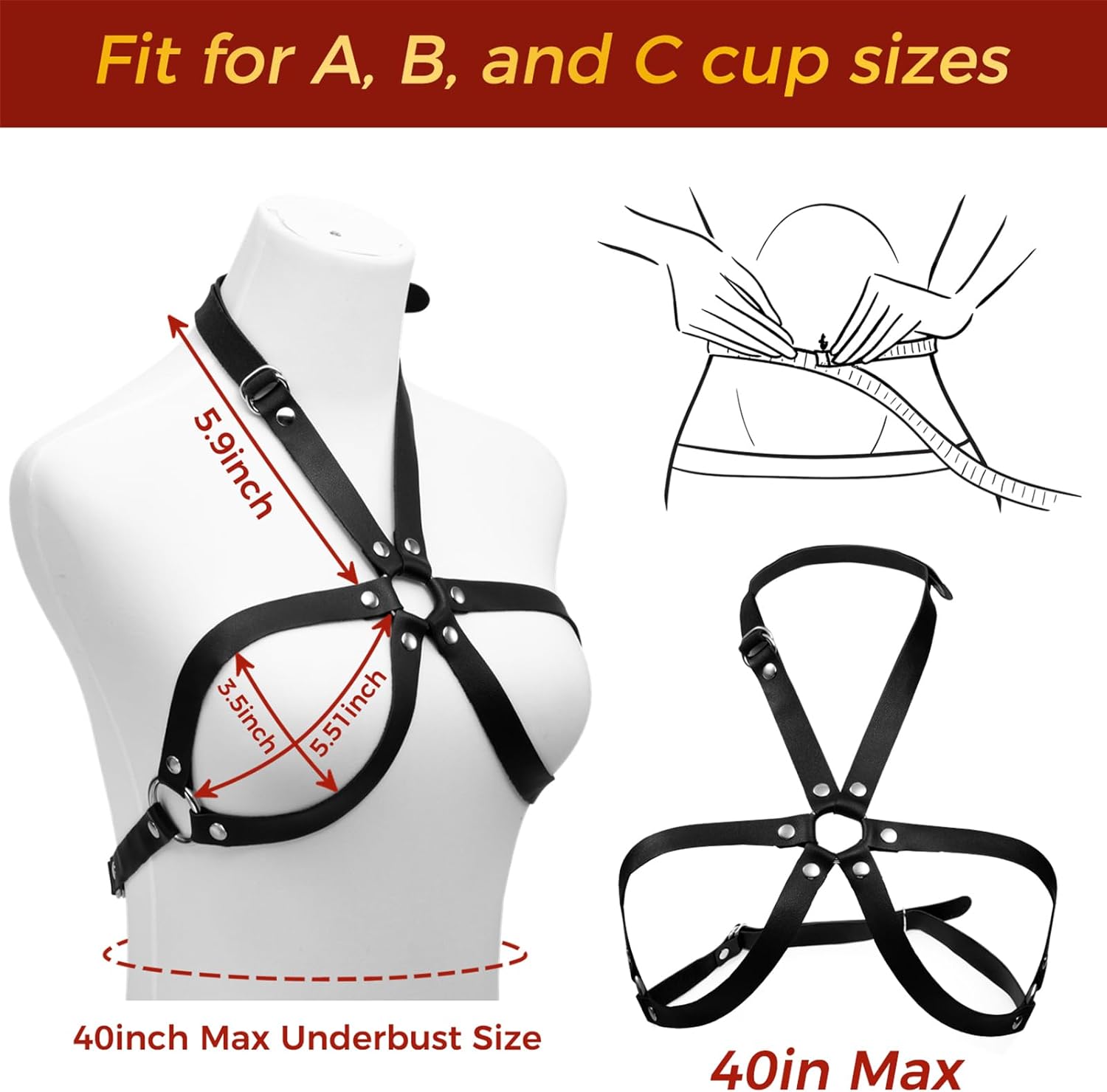 Chest Harness Restraint for BDSM - SinfulX