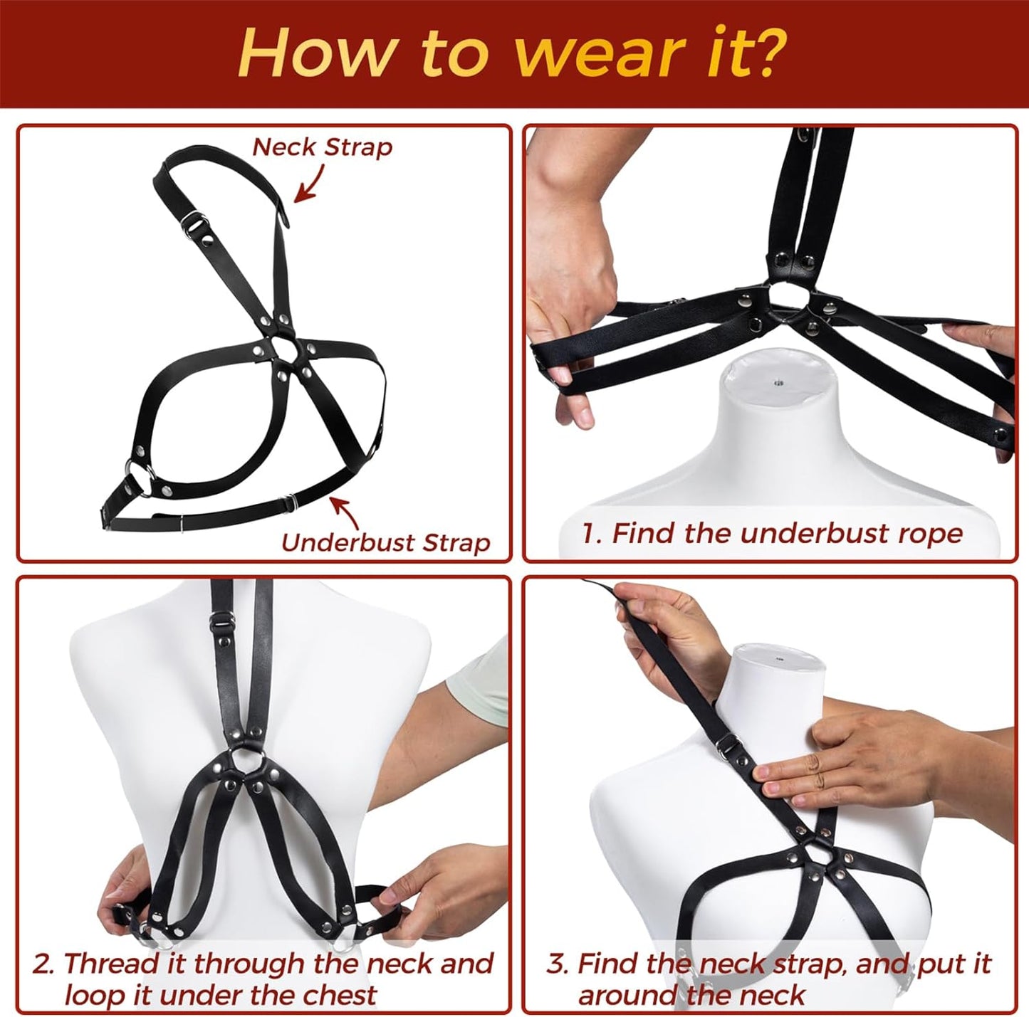 Chest Harness Restraint for BDSM - SinfulX
