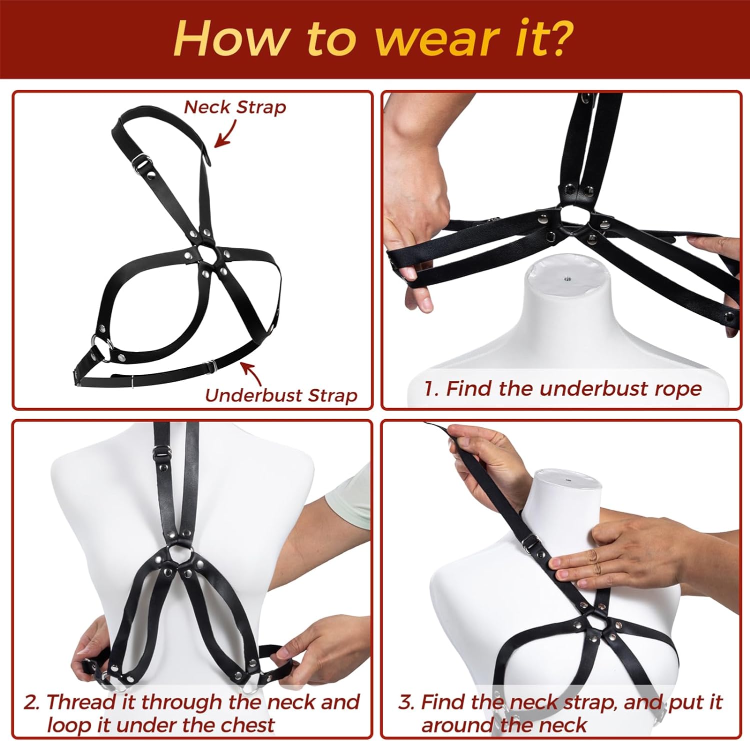 Chest Harness Restraint for BDSM - SinfulX