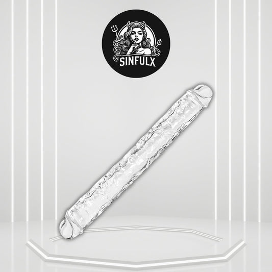 ClearMorph 13” Double-Ended Dildo Flexible Clear Toy - SinfulX - Personal Care > Sexual Wellness > Dual-Ended Stimulator