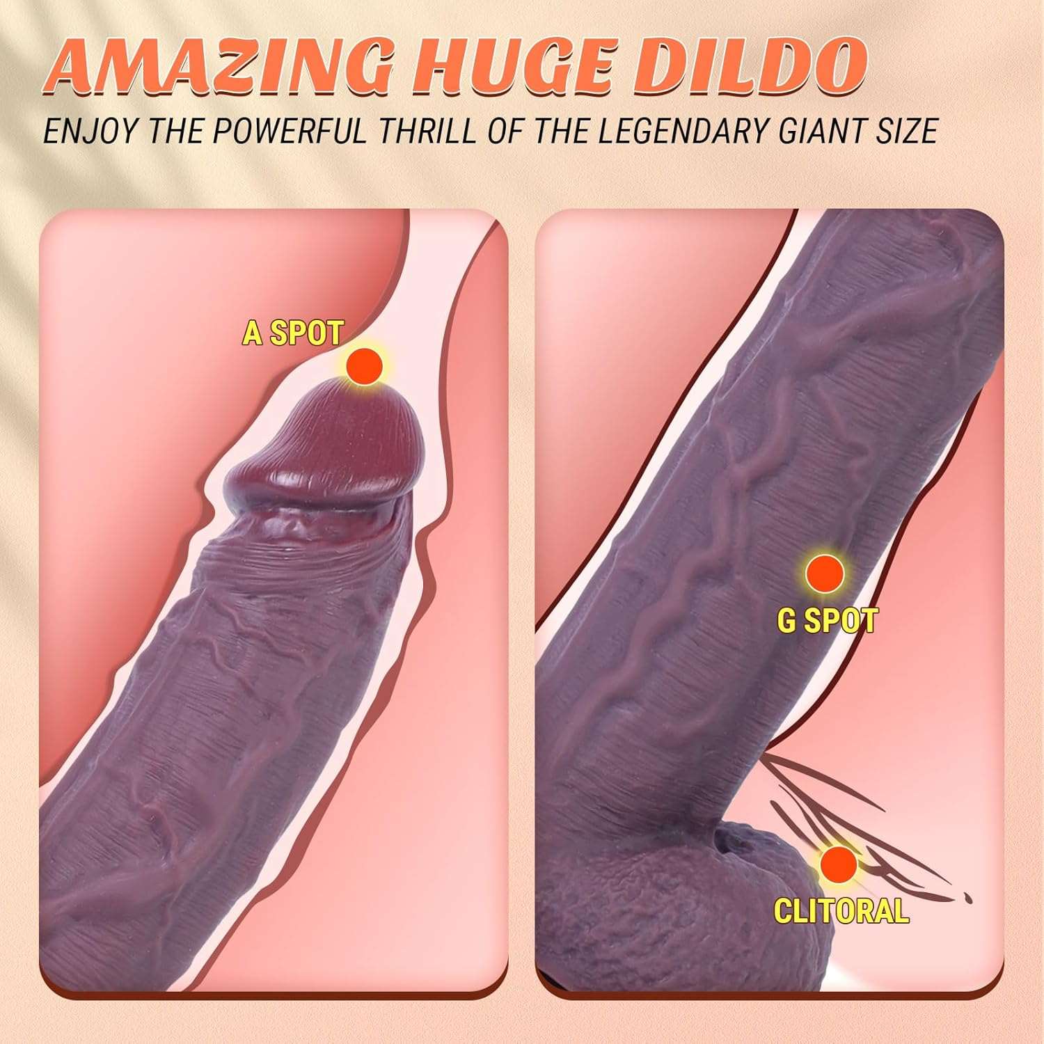 CoffeeBean 12" Huge Realistic Dildo - SinfulX