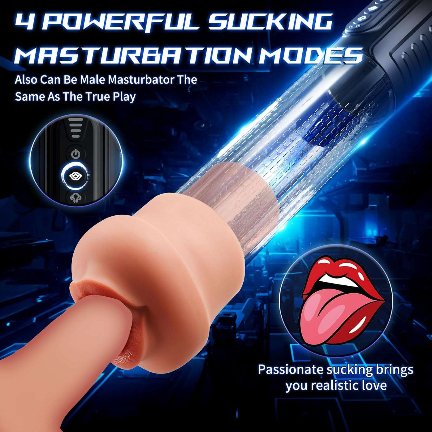 3-in-1 Male Masturbator Pump Realistic Vagina & Mouth SinfulX 3-in-1 Male Masturbator Pump Realistic Vagina & Mouth SinfulX