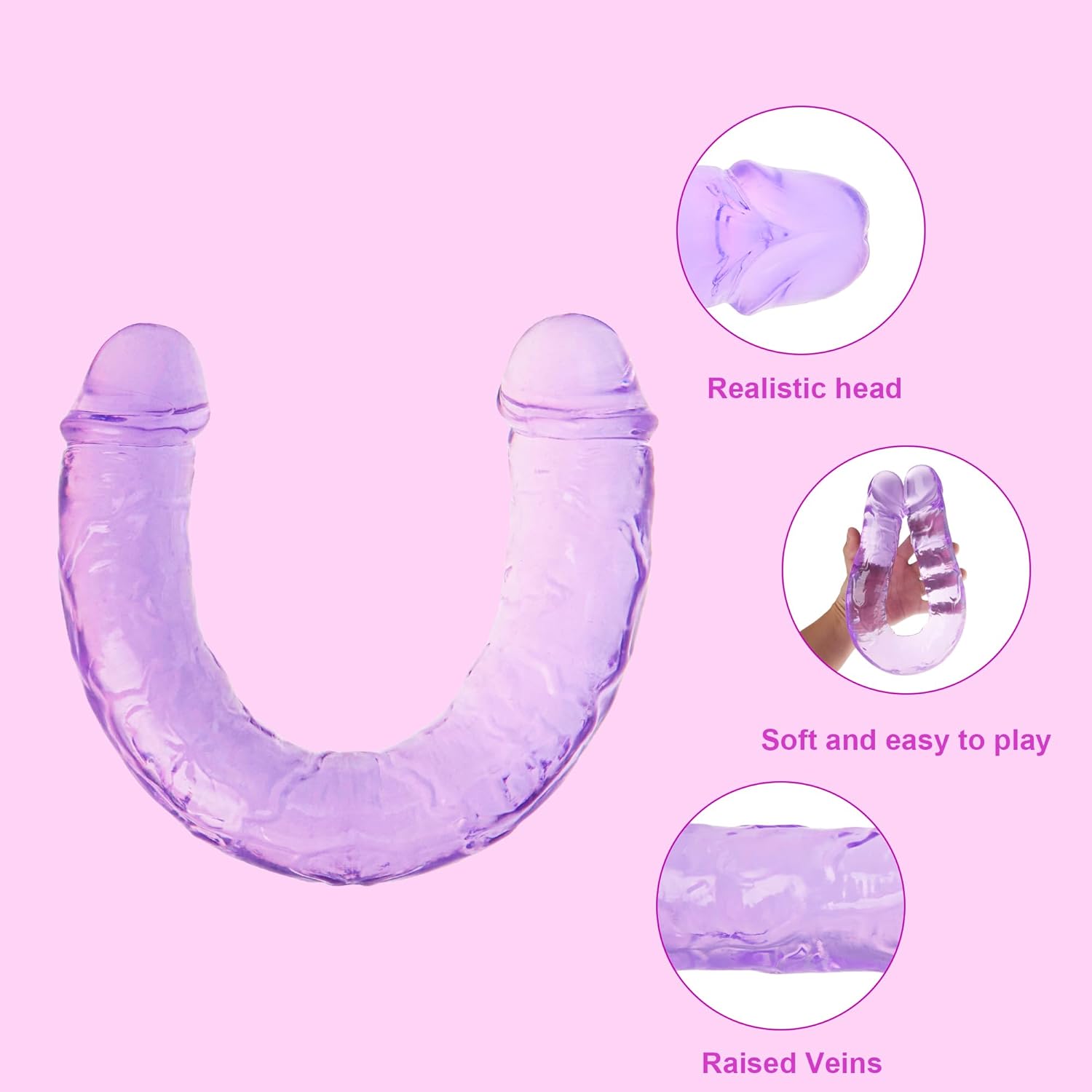 DoubleTrouble Dual-Ended Dildo 13.4" Flexible Toy SinfulX DoubleTrouble Dual-Ended Dildo 13.4" Flexible Toy SinfulX