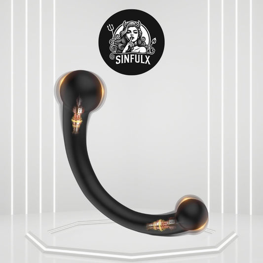 DualCurve Dual-Ended Prostate Massager 10 Modes Silicone - SinfulX - Personal Care > Sexual Wellness > Dual-Ended Stimulator