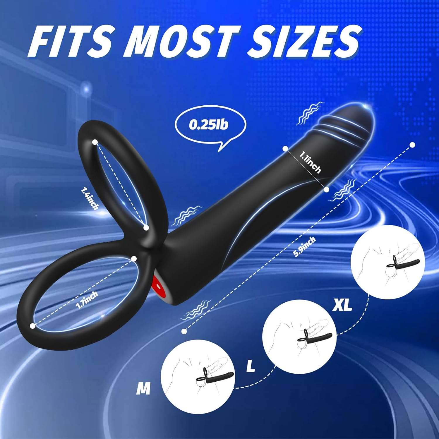 Enhanced Vibrating Pleasure Cock Ring Anal Plug Dildo_SinfulX_premium_sex_toys