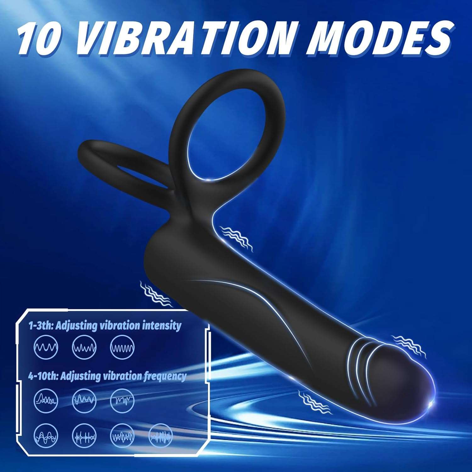 Enhanced Vibrating Pleasure Cock Ring Anal Plug Dildo_SinfulX_premium_sex_toys