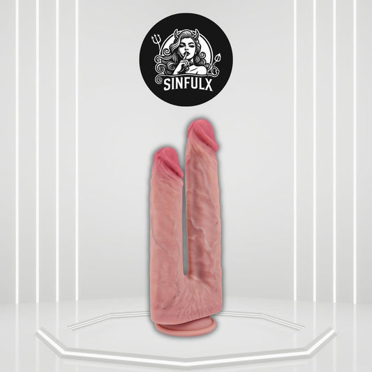 DualGrip 10.8” Double-Ended Dildo Suction Cup Silicone - SinfulX - Personal Care > Sexual Wellness > Dual-Ended Stimulator