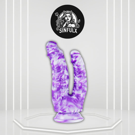 DualNovaX 8” Double-Ended Dildo Suction Cup Silicone Toy - SinfulX - Personal Care > Sexual Wellness > Dual-Ended Stimulator