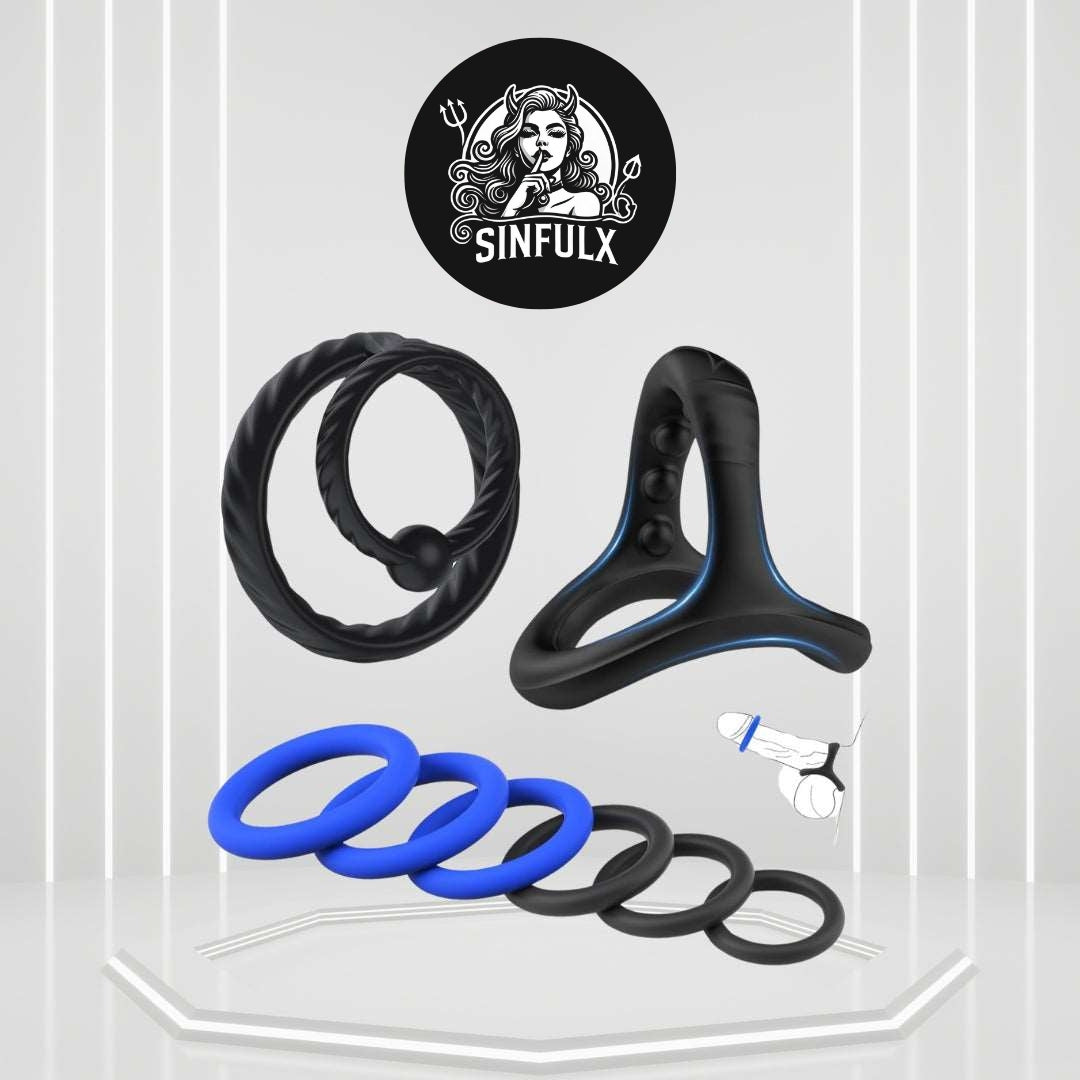 Discreet Cock Ring Set for Beginners_SinfulX_premium_sex_toys