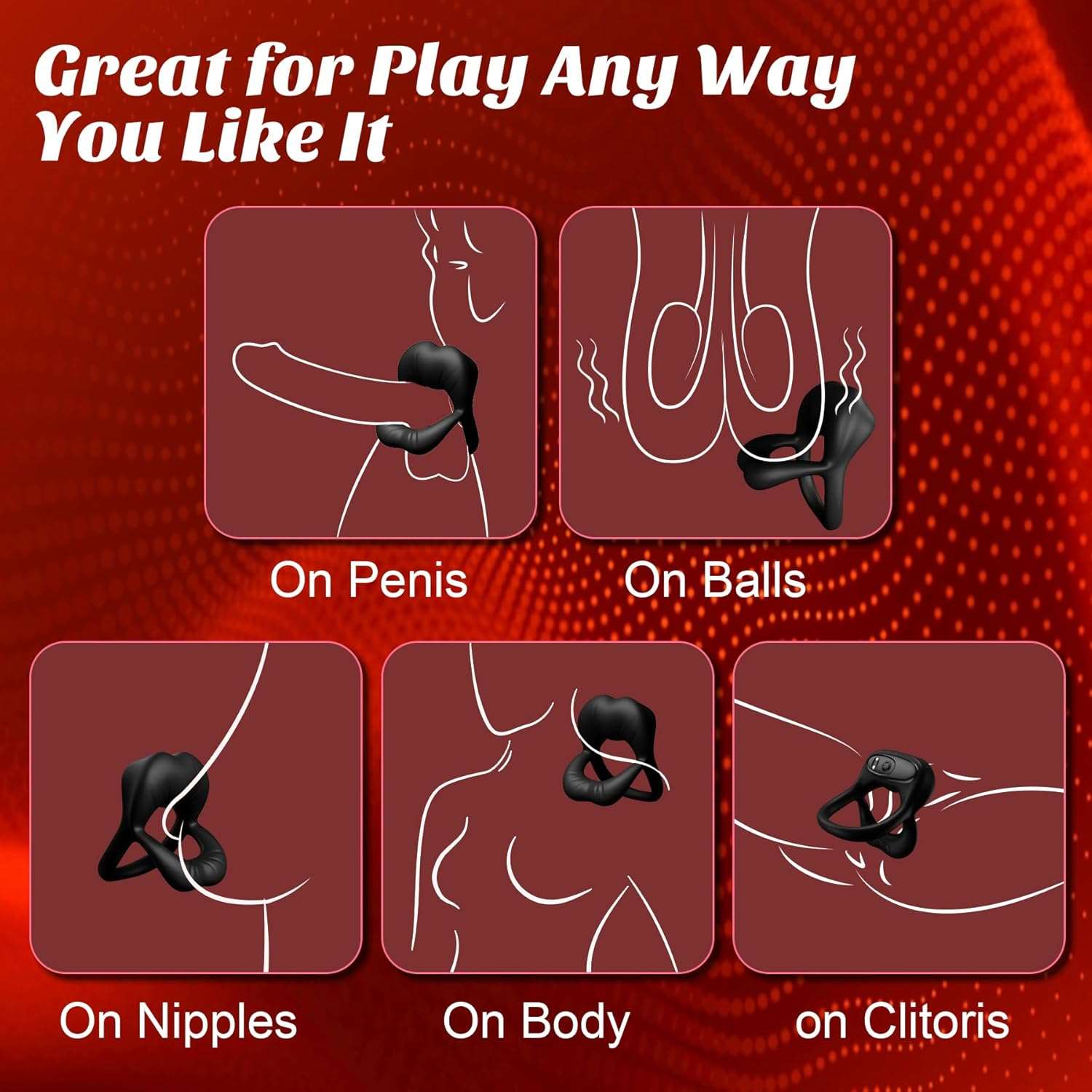 EdgeBand Vibrating Penis Ring Clitoris Stimulator - SinfulX
