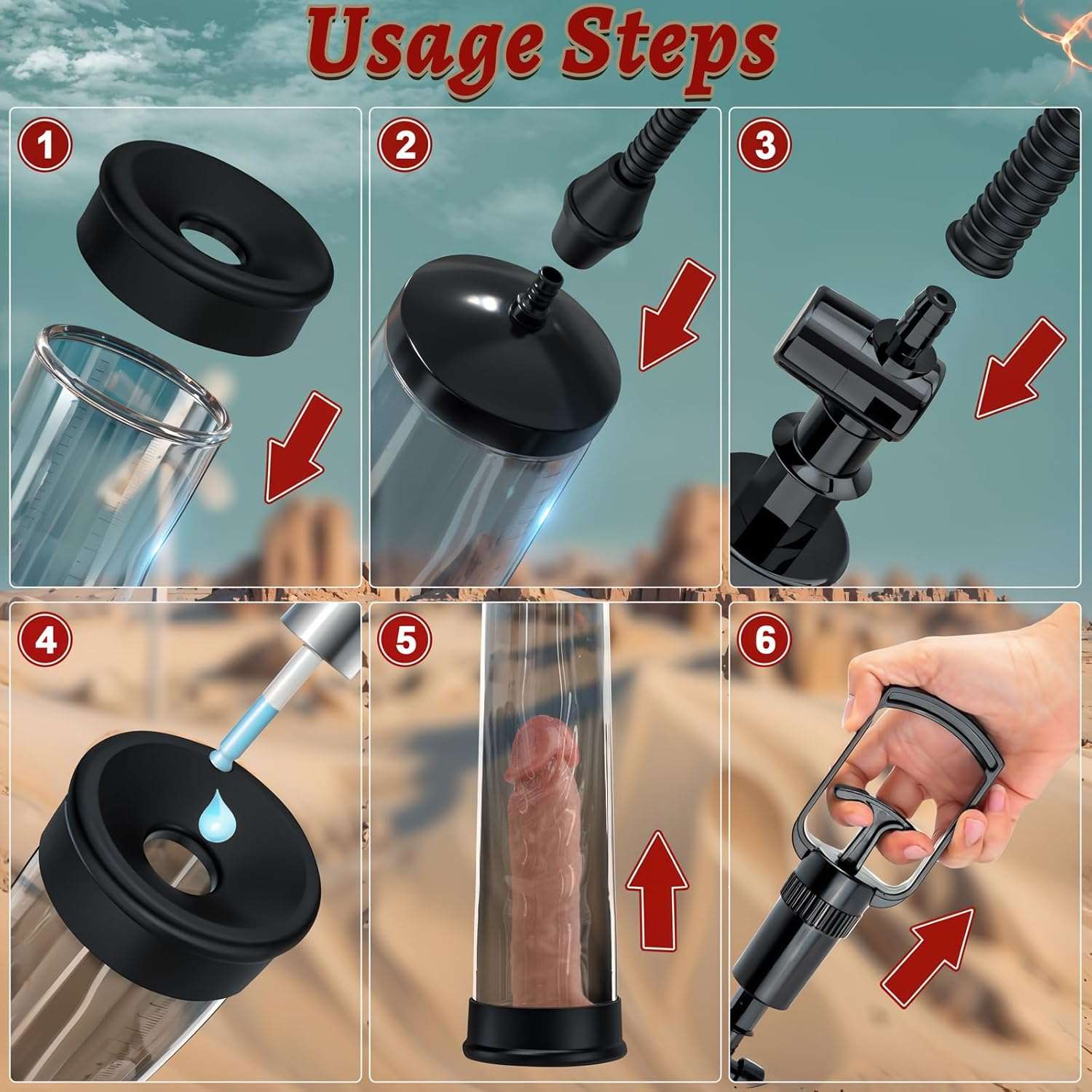 EdgePleasure Manual Vacuum Penis Extender Pump - SinfulX