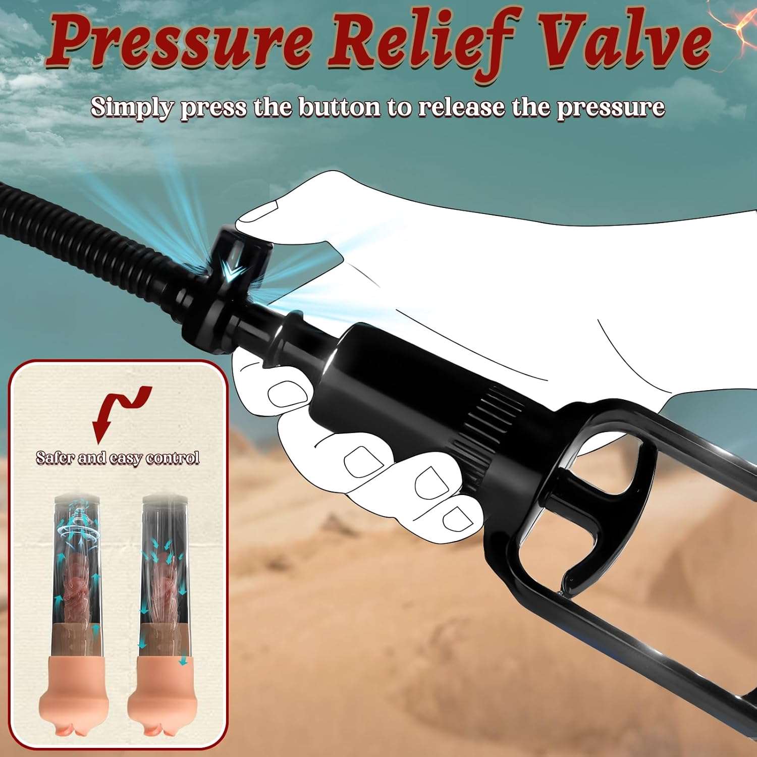 EdgePleasure Manual Vacuum Penis Extender Pump - SinfulX