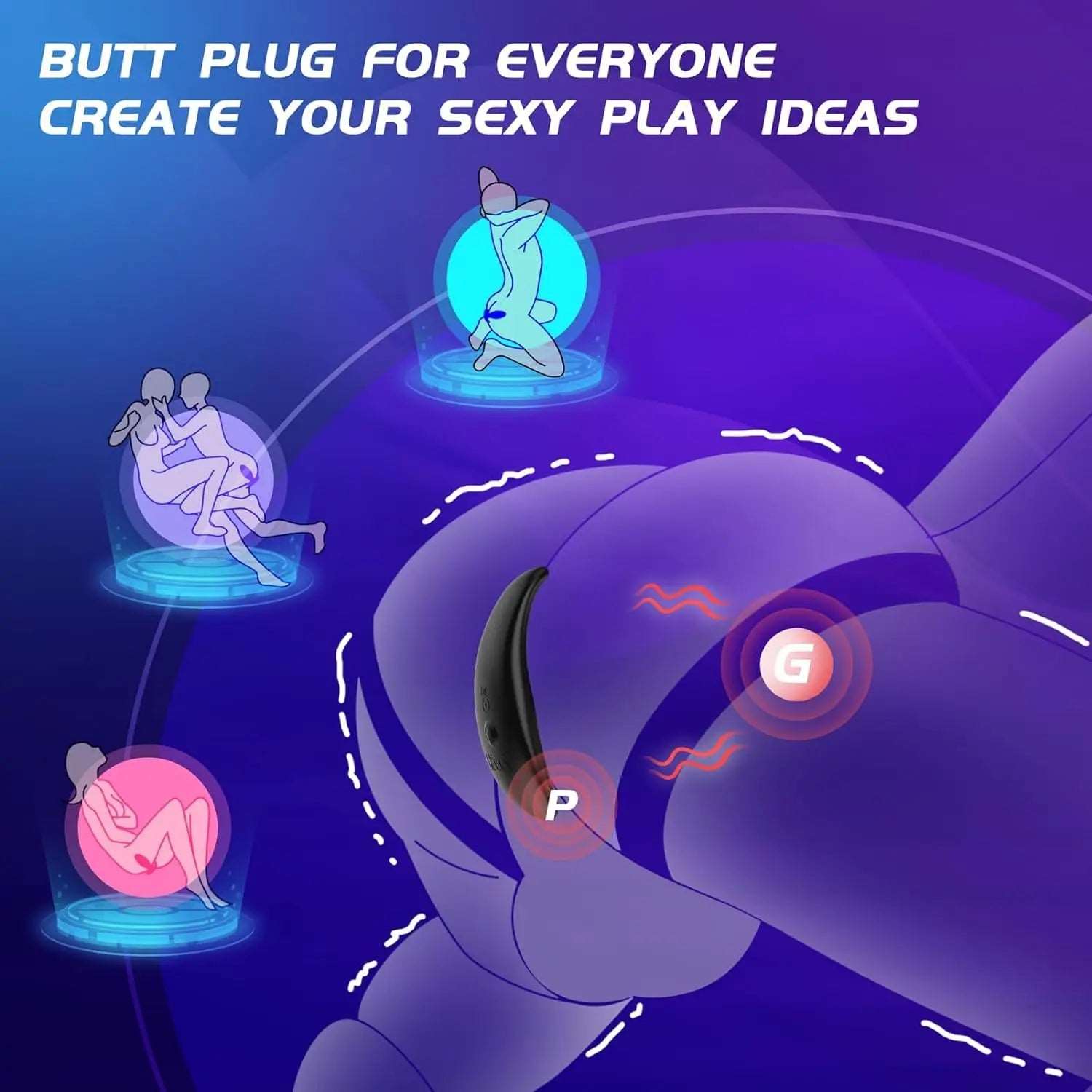 Electric Shock Butt Plug Vibrator - SinfulXVibrating Butt Plug