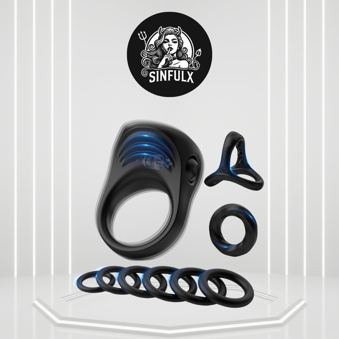 Unique Vibrations Cock Ring Set_SinfulX_premium_sex_toys