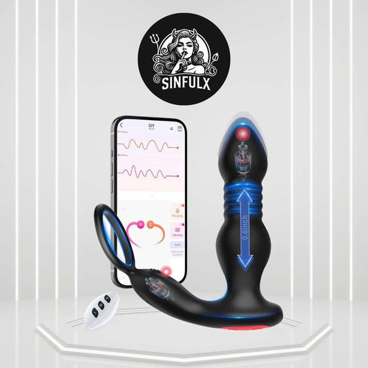 Ergonomic Remote Control Prostate Massager_SinfulX_premium_sex_toys