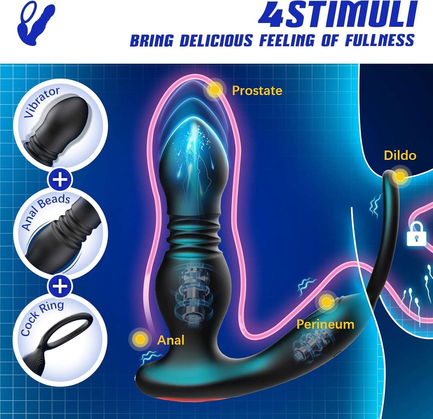 Ergonomic Remote Control Prostate Massager_SinfulX_premium_sex_toys