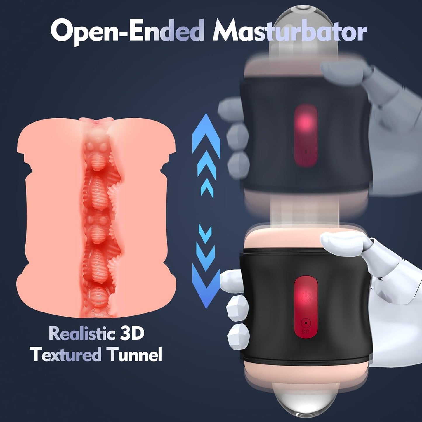 EuphoricBond Open Ended Vibrating Male Masturbator - SinfulX