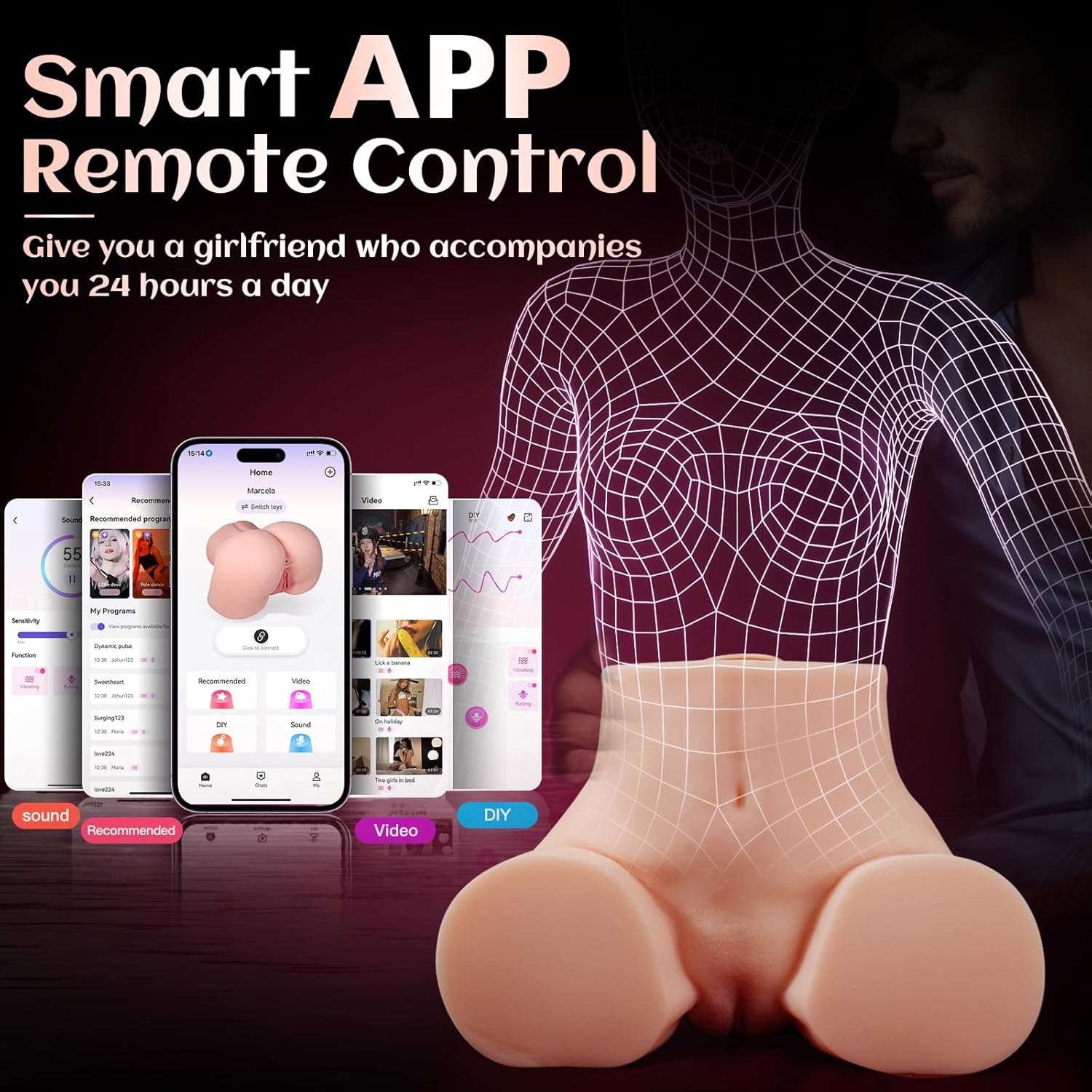 FantasyMuse 5.8lbs Vibrating Sex Doll Masturbator - SinfulX