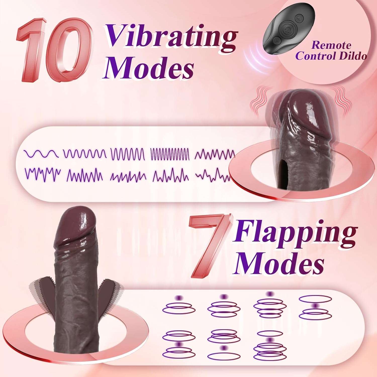 Remote Control Flapping Dildo Vibrator_SinfulX_premium_sex_toys