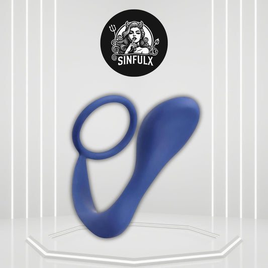 FlexLockX Prostate Massager Cock Ring Silicone Beginner Fit - SinfulX - Personal Care > Sexual Wellness > Prostate Massager Cock Ring