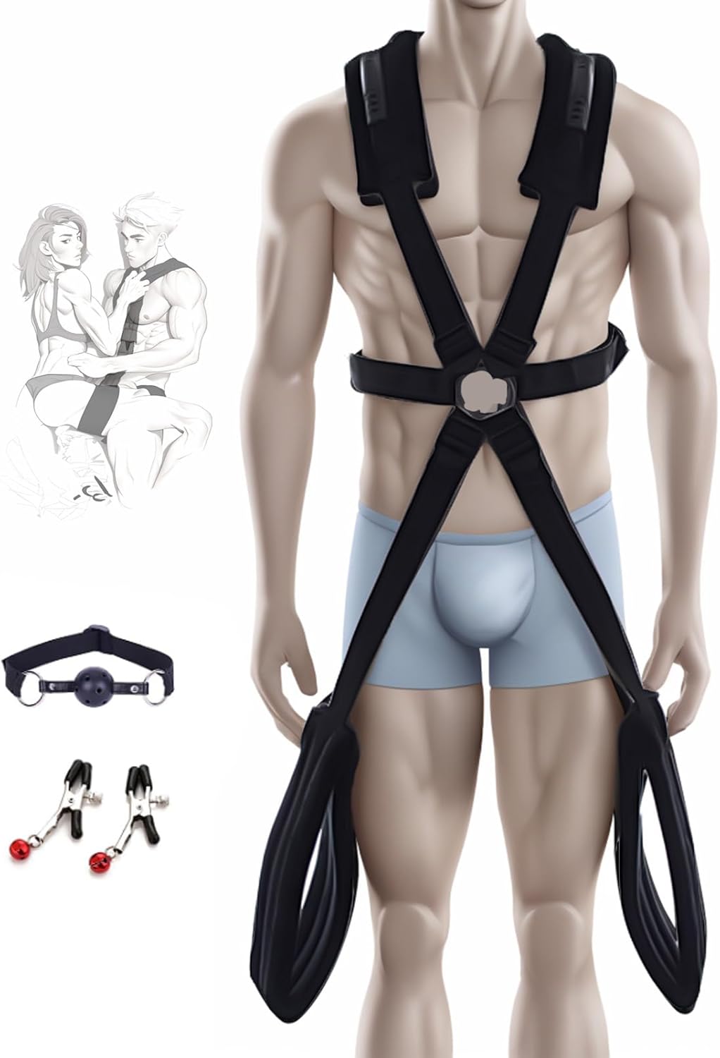 High Capacity BDSM Bondage Sling Set_SinfulX_premium_sex_toys