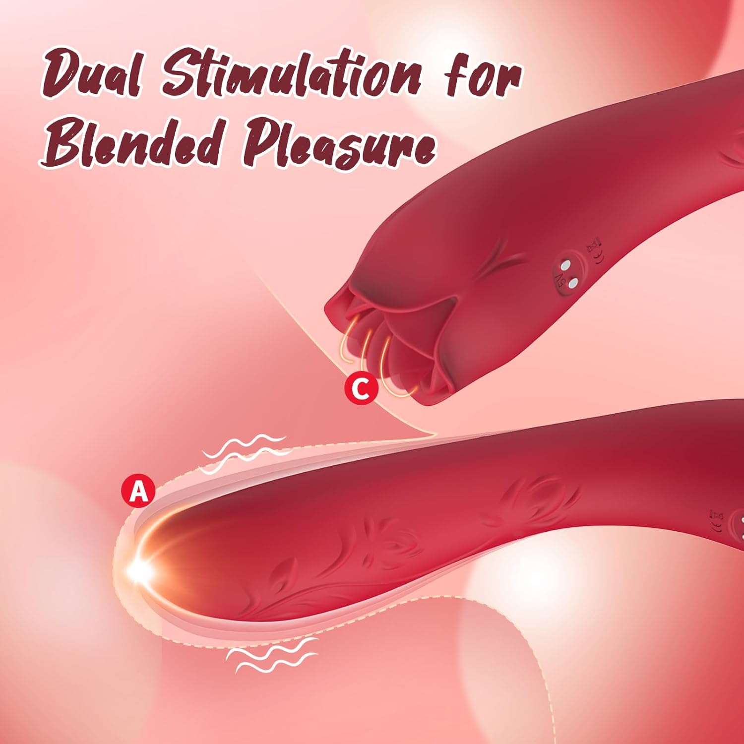 Blended Pleasure Rose Dildo Vibrator_SinfulX_premium_sex_toys