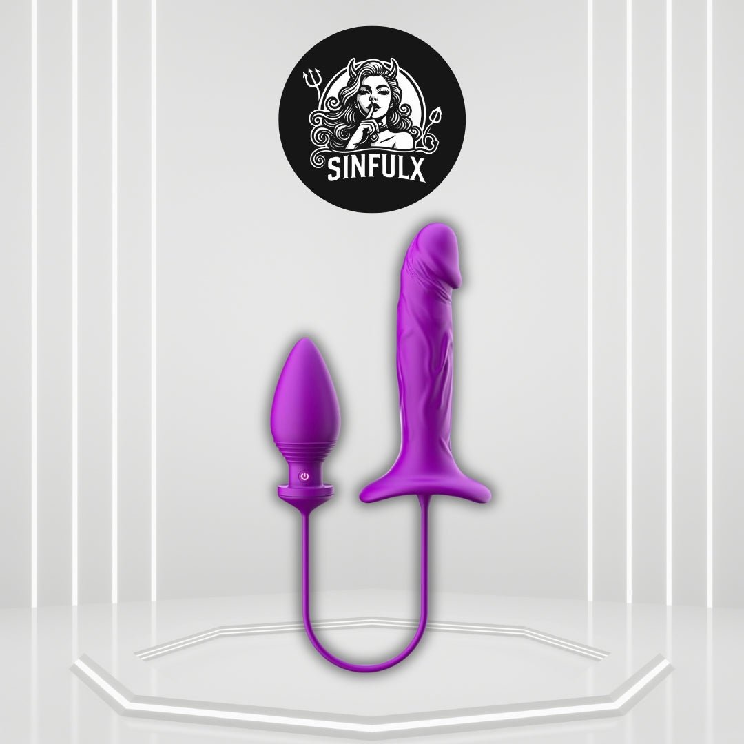 FusionFlex 3-in-1 Vibrating Dildo & Anal Plug Set Couples Toy - SinfulX - Personal Care > Sexual Wellness > Dual-Ended Stimulator