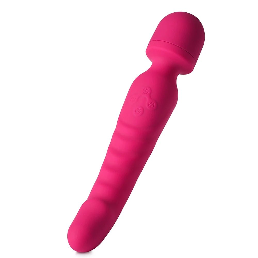 HeatFlex Heated Dual Head Wand Vibrator - SinfulX - Personal Care > Sexual Wellness > Wand Vibrator