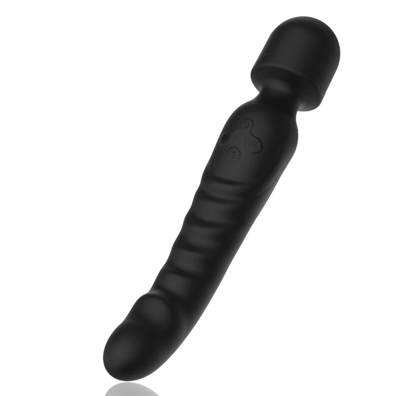 HeatFlex Heated Dual Head Wand Vibrator - SinfulX - Personal Care > Sexual Wellness > Wand Vibrator