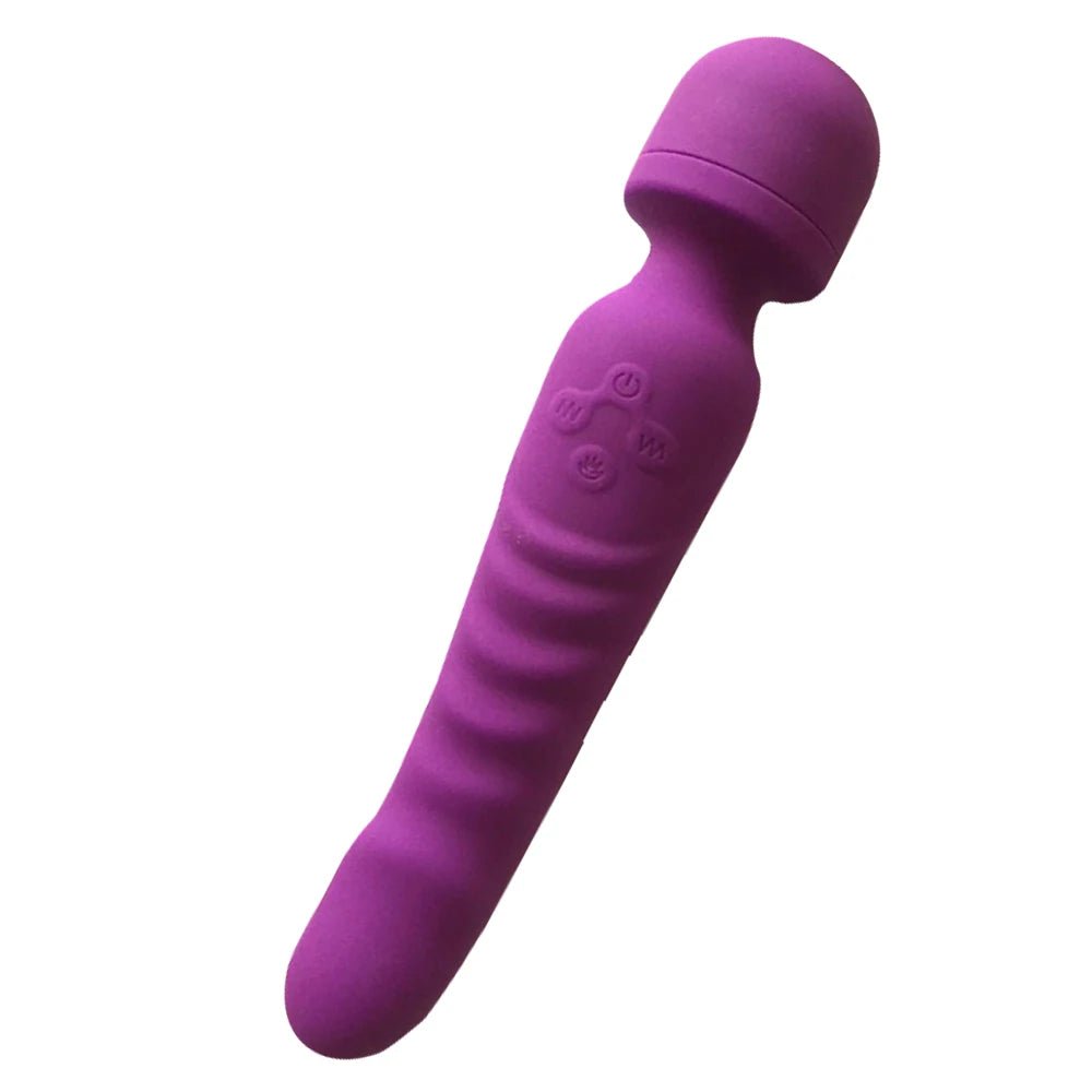 HeatFlex Heated Dual Head Wand Vibrator - SinfulX - Personal Care > Sexual Wellness > Wand Vibrator