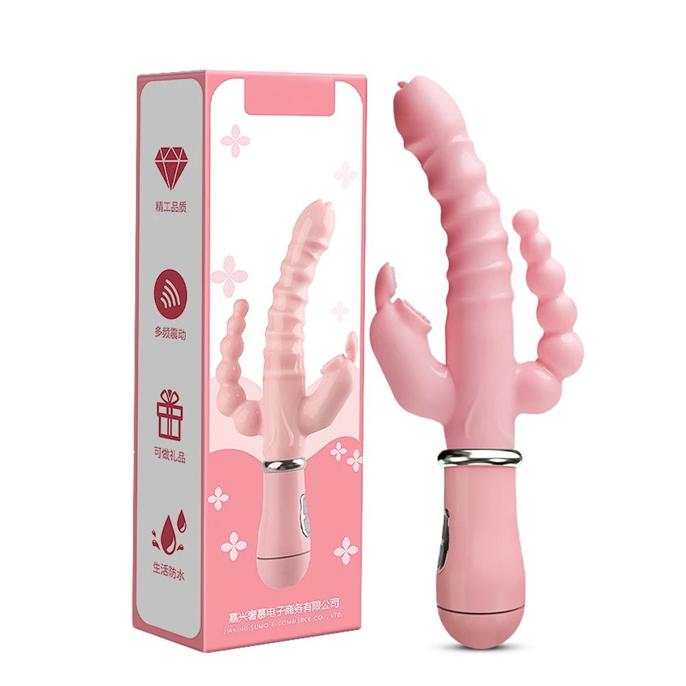 TriFusion 3 - in - 1 Rabbit Tongue Vibrator - SinfulX - Personal Care > Sexual Wellness > G - Spot Vibrator