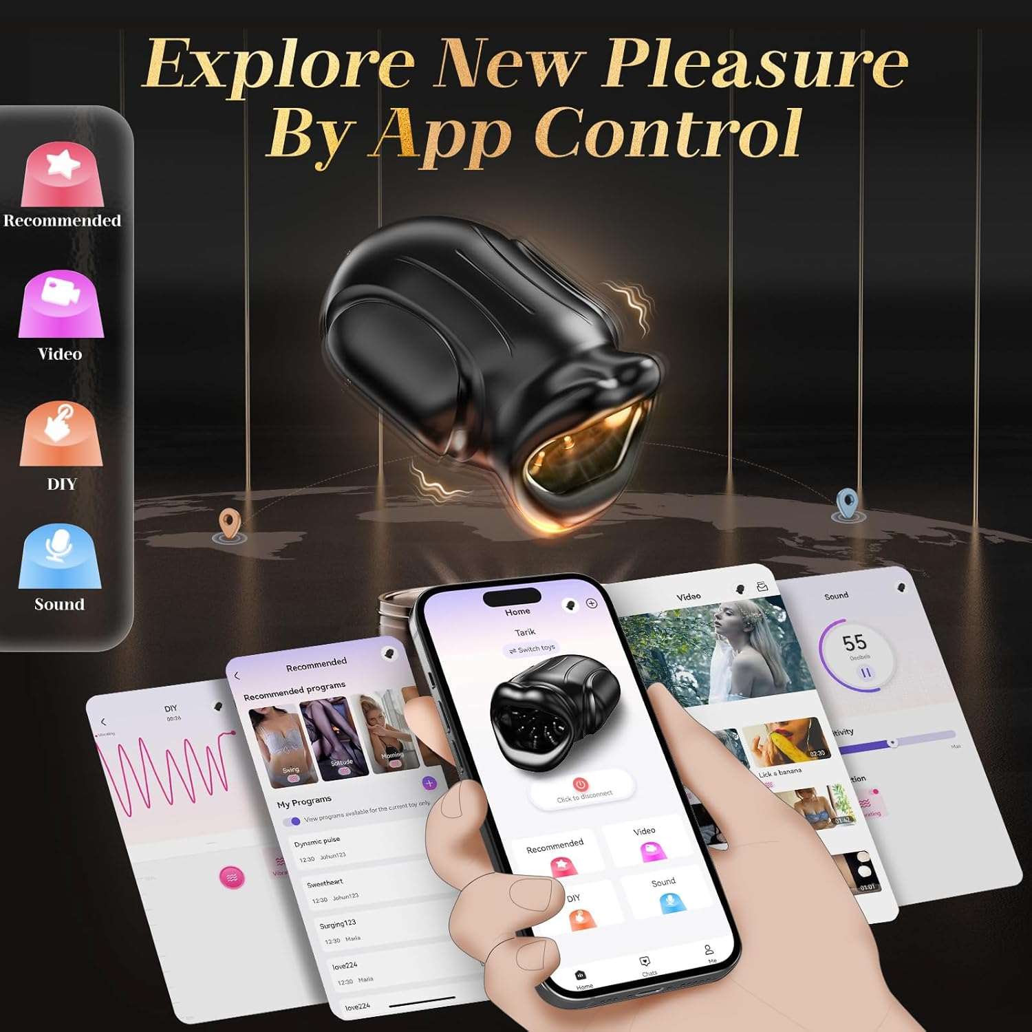 HeatStroke App Control Male Training Masturbator - SinfulX
